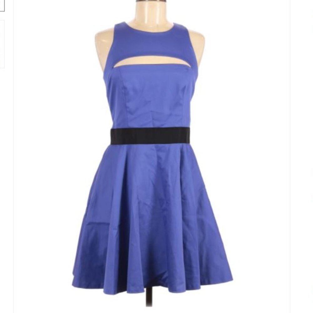 Milly sleevless dress size 10 purple and black